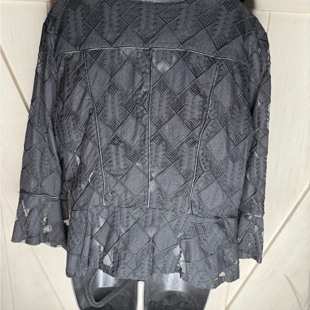 INC International Concepts Black Blazer Classic blouse - Picture 7 of 8